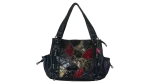2000s Slouchy Leather Tote with Multicolor Reptile Panels