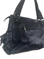 2000s Slouchy Leather Tote with Multicolor Reptile Panels - Image 6