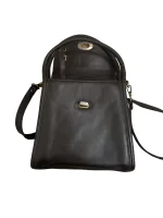 Dark Brown Leather Top-Handle Bag - Image 11