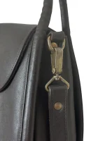 Dark Brown Leather Top-Handle Bag - Image 5