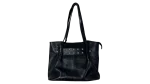 Genuine Leather Shoulder Bag with Belt Detailing