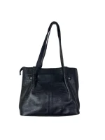 Genuine Leather Shoulder Bag with Belt Detailing - Image 5