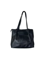 Genuine Leather Shoulder Bag with Belt Detailing - Image 8