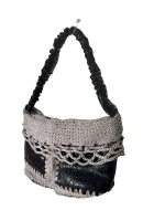 Tricot and Leather Shoulder Bag - Image 2