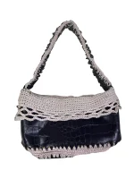 Tricot and Leather Shoulder Bag - Image 6