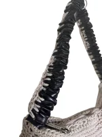 Tricot and Leather Shoulder Bag - Image 7