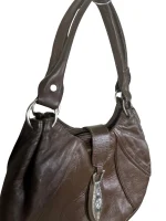 Brown Genuine Leather Shoulder Bag - Image 6
