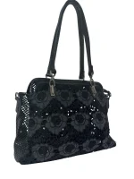 Gothic Romantic Crochet Rose Handbag - Image 2