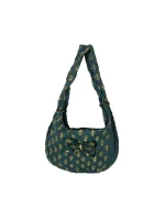Y2K Distressed Denim Mini Shoulder Bag with Bow Detail - Image 2