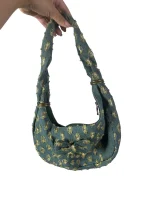 Y2K Distressed Denim Mini Shoulder Bag with Bow Detail - Image 6