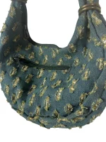 Y2K Distressed Denim Mini Shoulder Bag with Bow Detail - Image 7