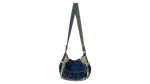 Y2K Grunge Denim Shoulder Bag with Grommet Details