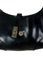 Y2K Sleek Glossy Leather Shoulder Bag - Image 2