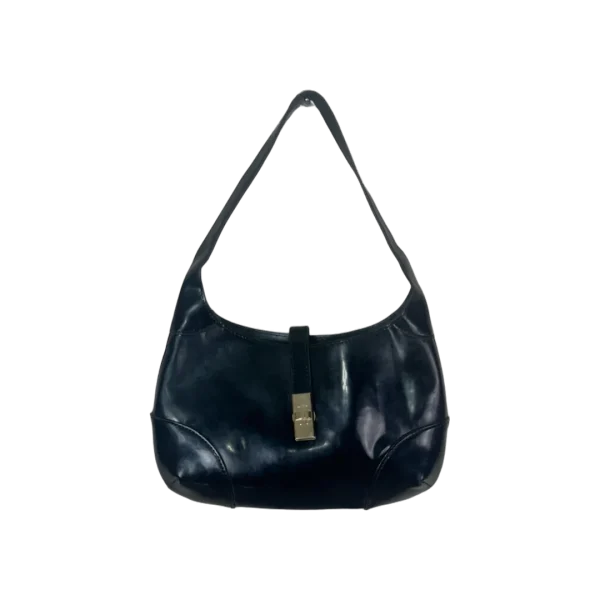 Y2K Sleek Glossy Leather Shoulder Bag