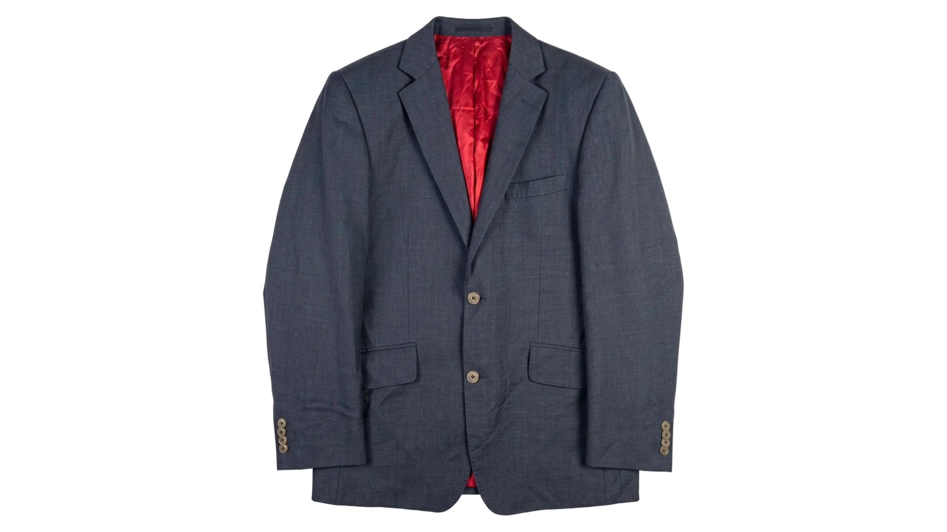 FNK551 Dark Gray Pure Virgin Wool Blazer - Image 1