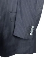 StanBridge Wool Pinstripe Navy Slimfit Blazer - Image 5