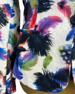 Superstition Feather Pattern Women's Blazer - Image 4