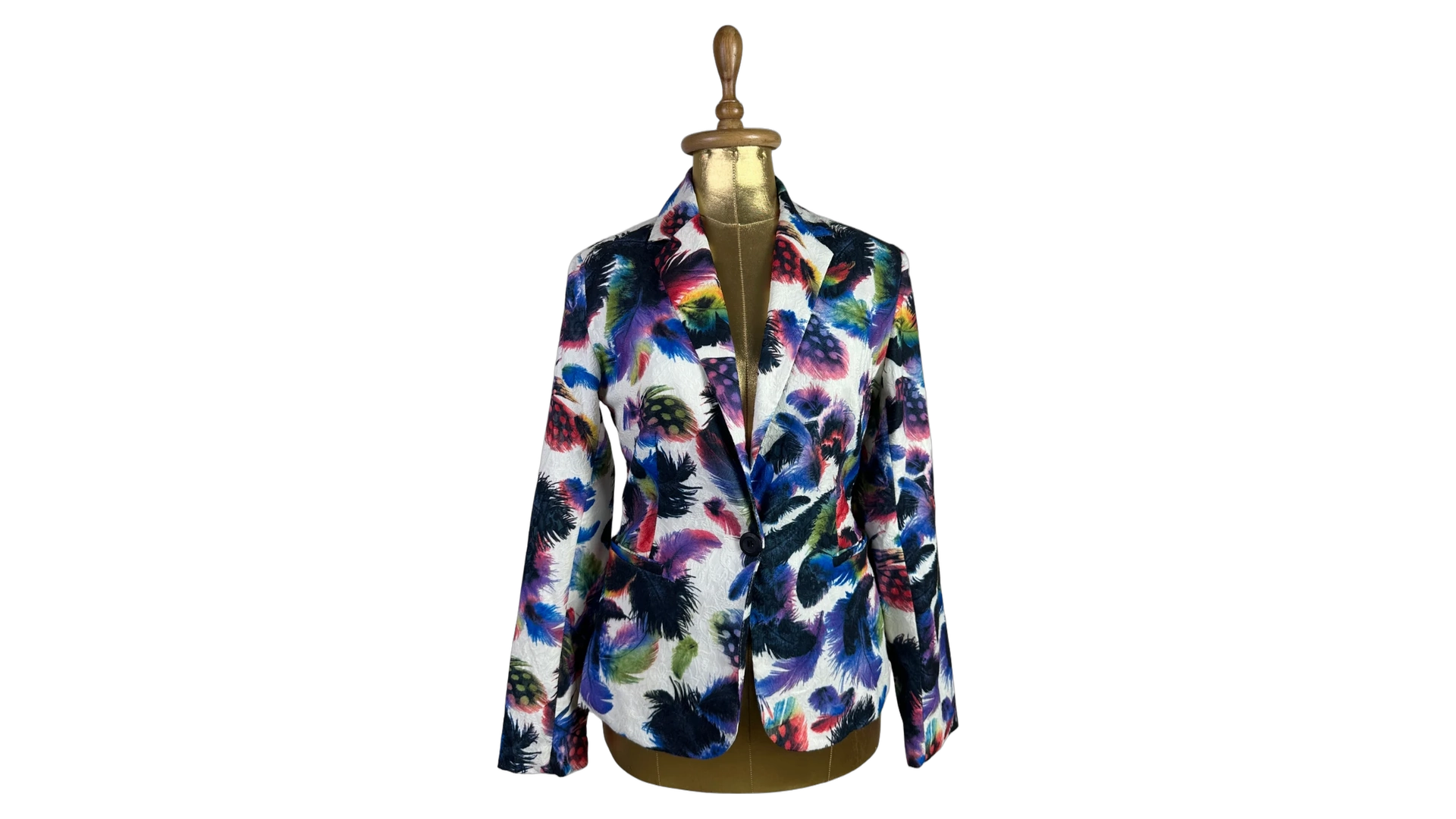 FNK562 Superstition Feather Pattern Women's Blazer - Image 1