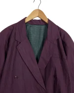 Double Breasted Patch Pockets Blazer Jacket - Image 2