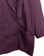 Double Breasted Patch Pockets Blazer Jacket - Image 3