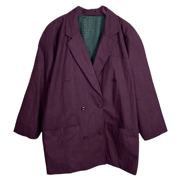 Double Breasted Patch Pockets Blazer Jacket