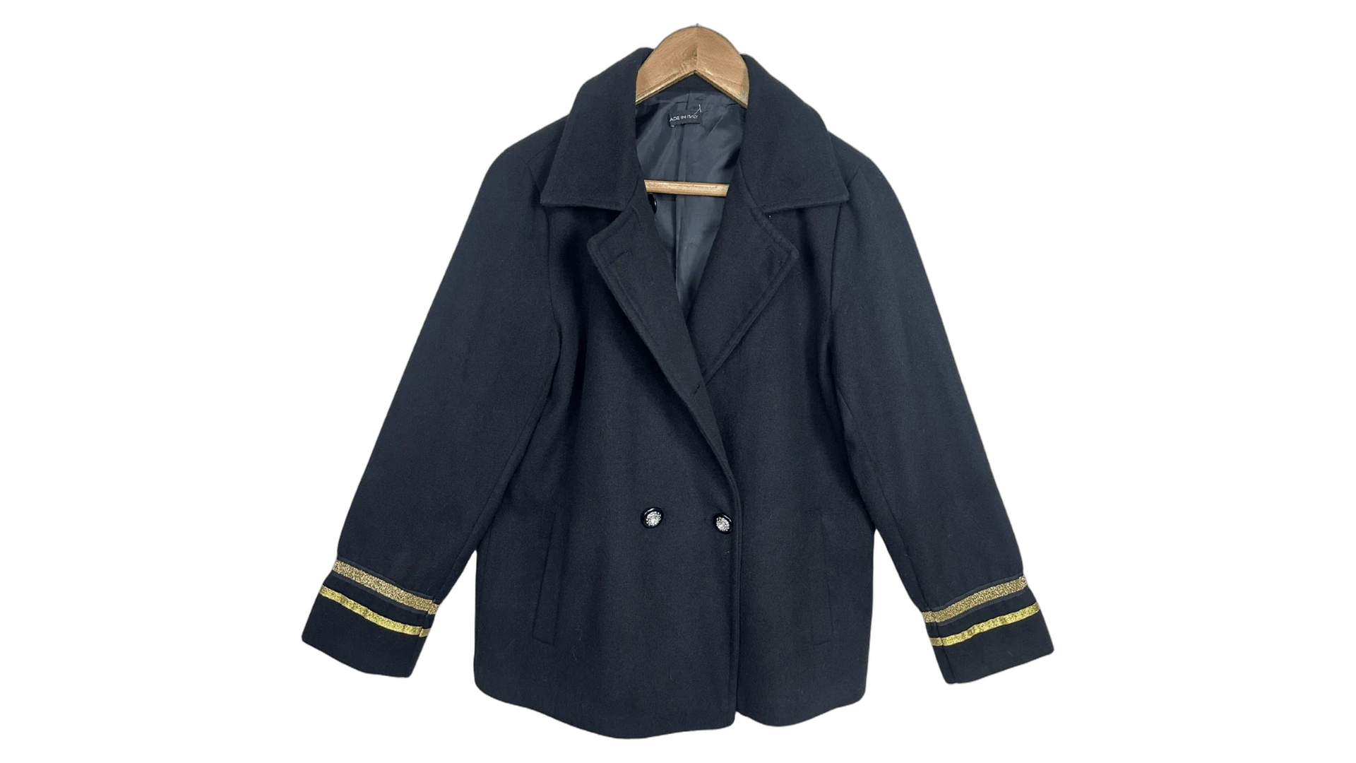 FNK571 Women's Military Style Double Breasted Blazer - Image 1