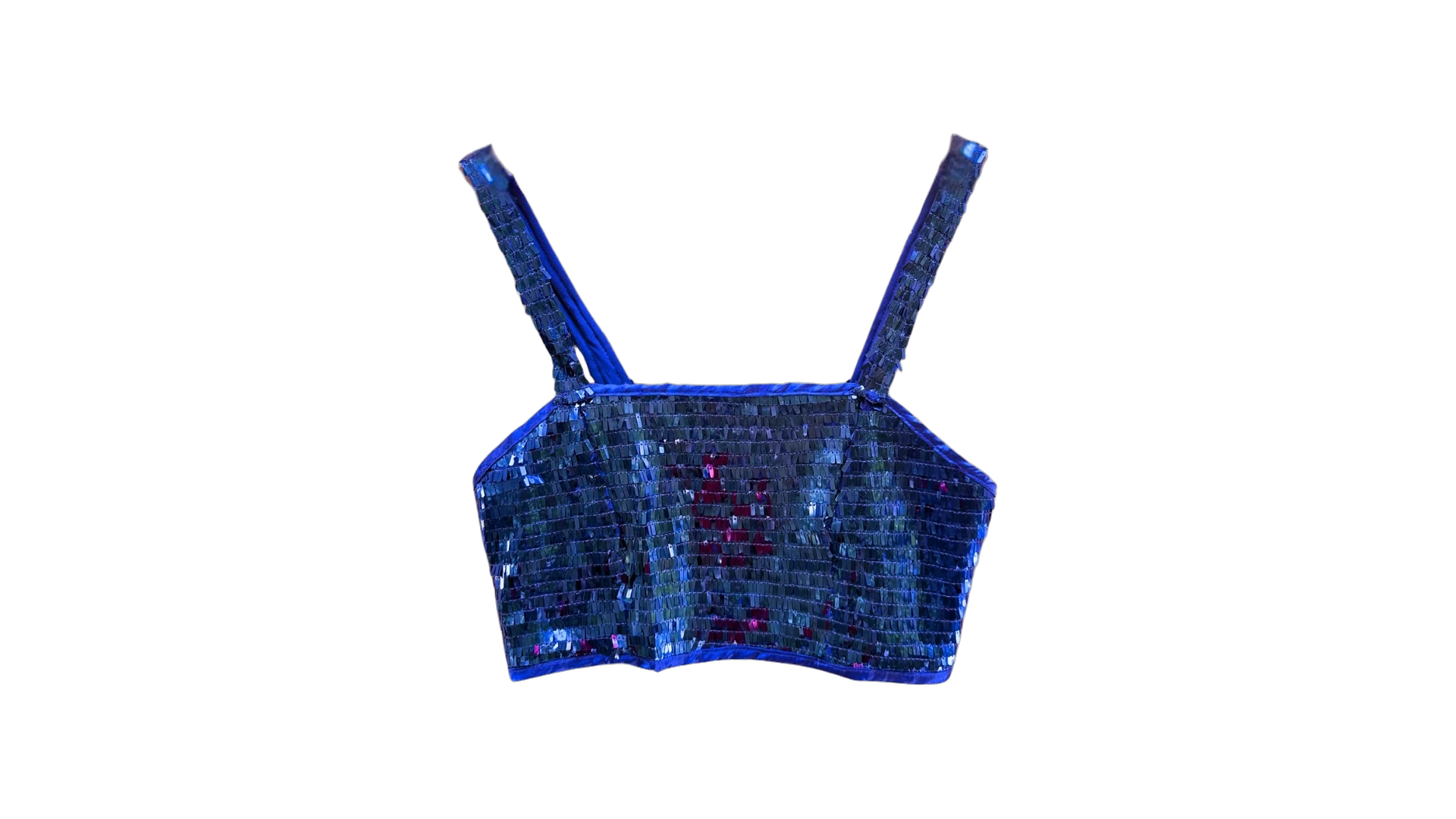 FNK595 Boohoo Sequinned Crop Top - Image 1