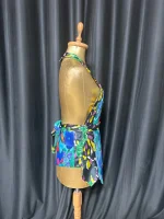Handmade Upcycled Tie Halter Vest Top & Choker - Image 2
