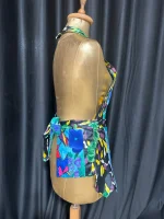 Handmade Upcycled Tie Halter Vest Top & Choker - Image 4