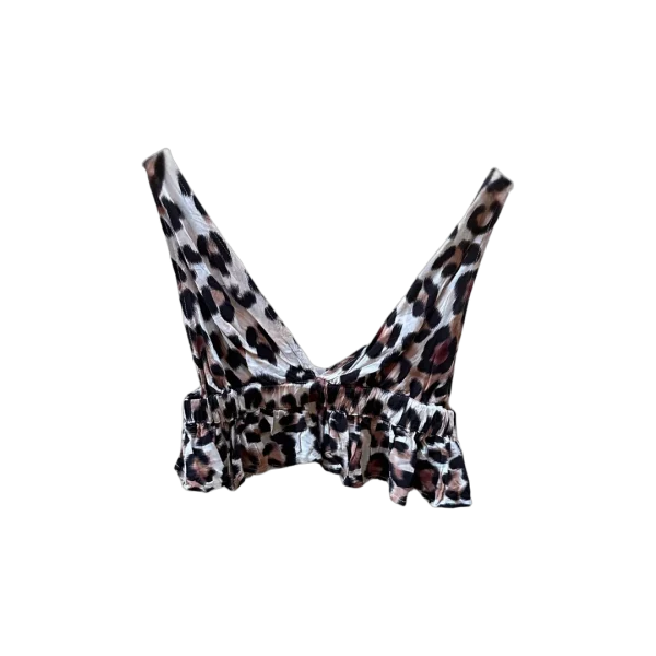 Leopard Ruffled Crop top