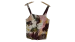 Papaya Foliage Patterned Cropped Top