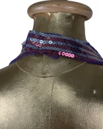 Günbeyi Purple Sequin Halter Corset Top - Image 6
