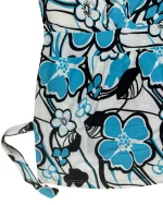 Y2K Blue Tropical Floral Padded Cami Top w/ Back Tie - Image 6