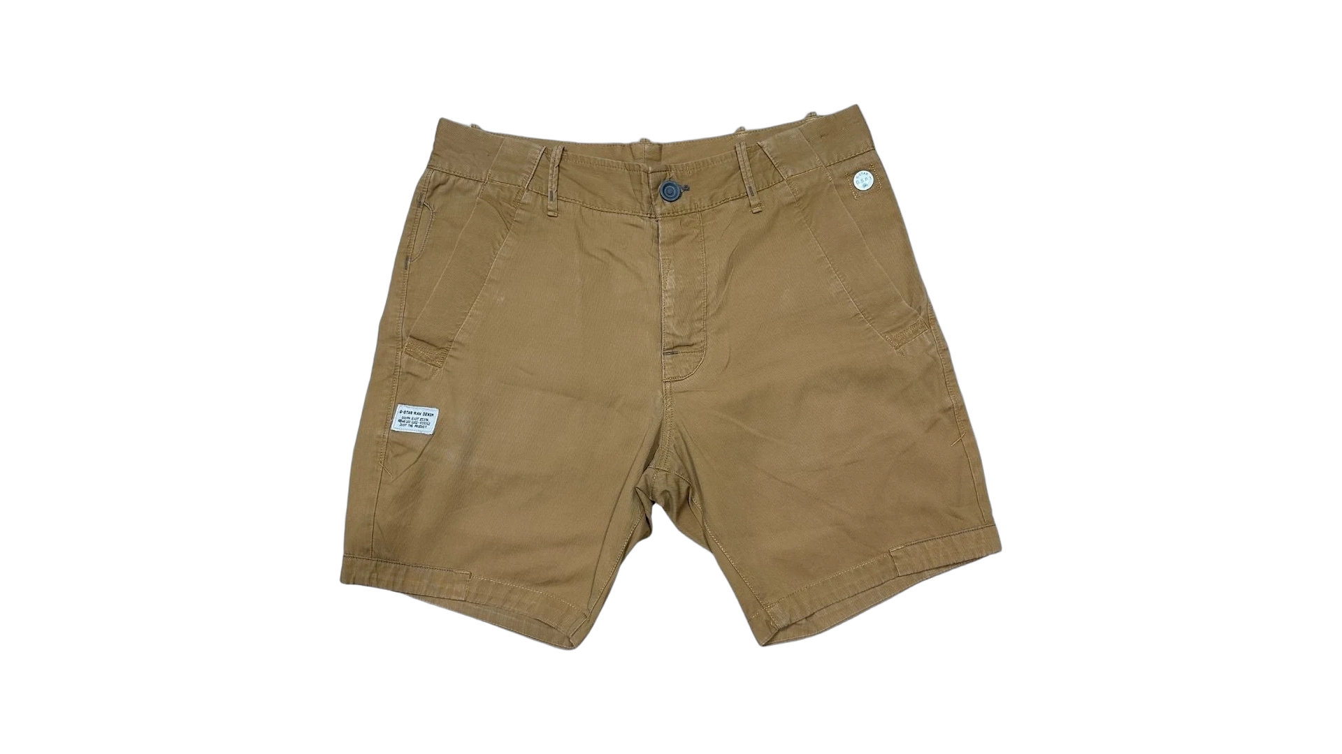 FNK618 G-Star Raw Chino Khaki Shorts - Image 1