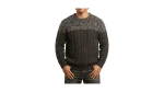 Checker Two-Tone Navy Sweater