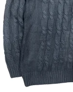 Checker Two-Tone Navy Sweater - Image 3