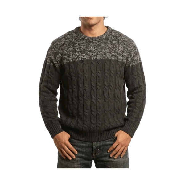 Checker Two-Tone Navy Sweater