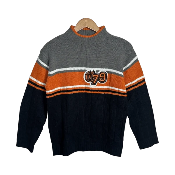 Cool Cat Striped Knit Sweater