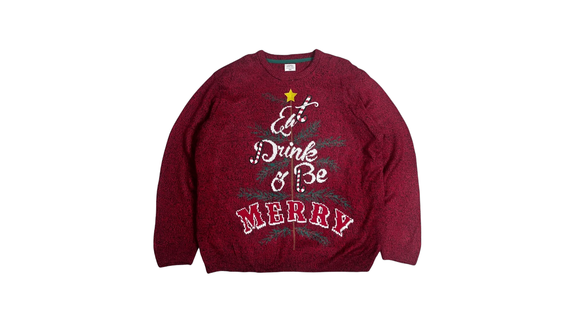FNK633 Eat Drink & Be Merry Christmas Sweater - Image 1