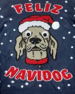 Feliz Navidog Christmas Sweater with a Jingle Bell - Image 2