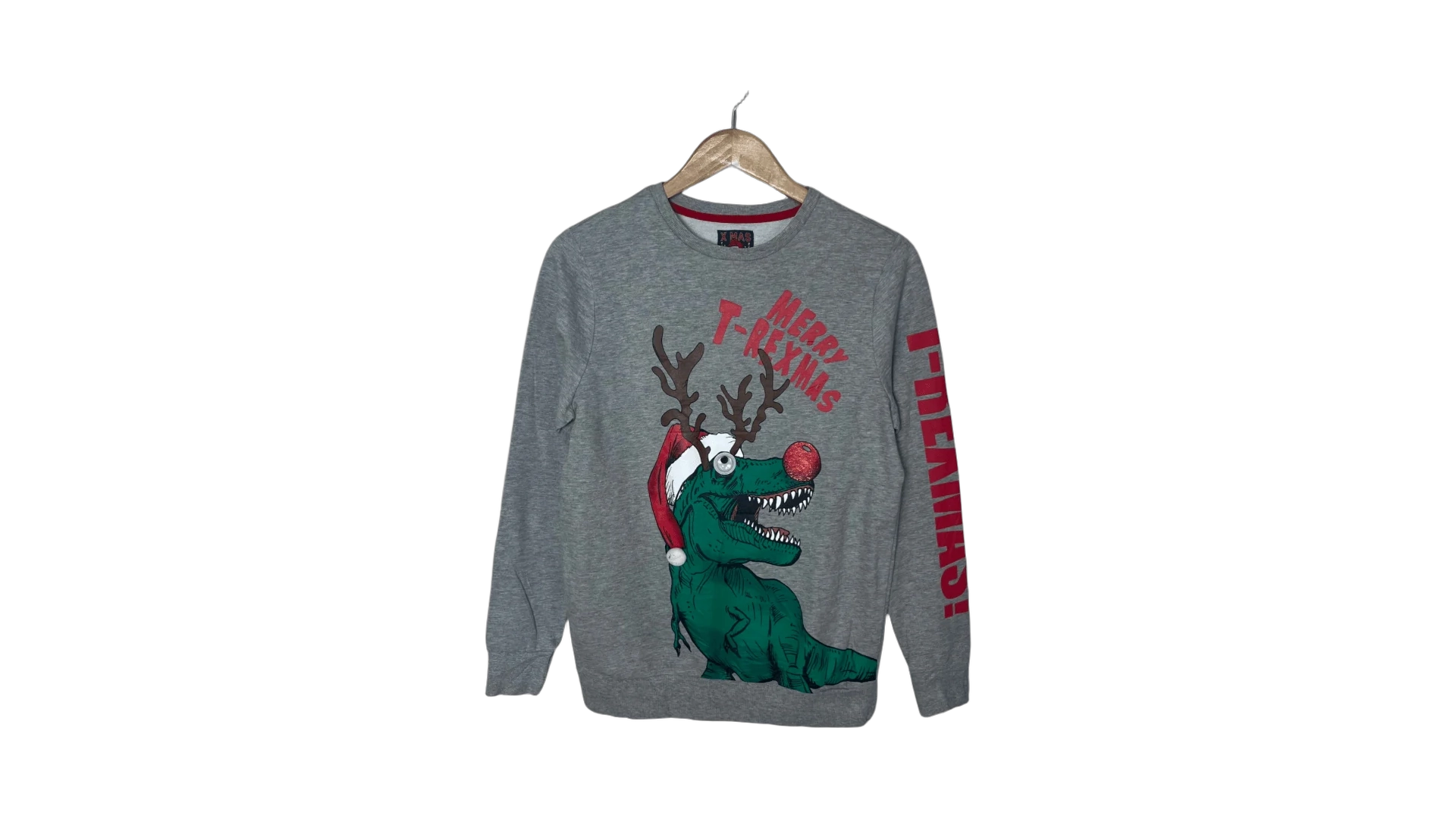 FNK658 T-Rex Christmas Sweatshirt - Image 1