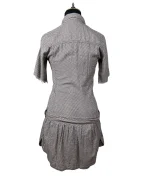 90s Geometric Print Dress with Tie Waist & Pockets - Image 4