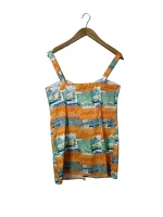 Asos Design Twill Postcard Print Mini Dress - UK 12/ - Image 3