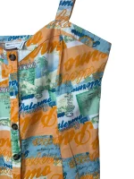 Asos Design Twill Postcard Print Mini Dress - UK 12/ - Image 4
