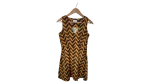 Compañía Fantástica Geometric Print Corduroy Dress