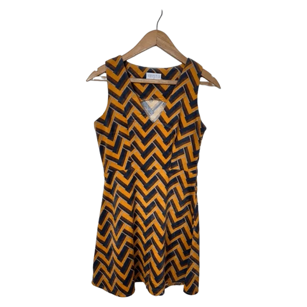 Compañía Fantástica Geometric Print Corduroy Dress
