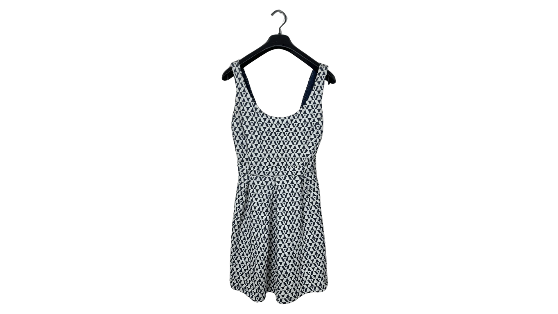 FNK670 Geometric Fit-and-Flare Dress - Image 1