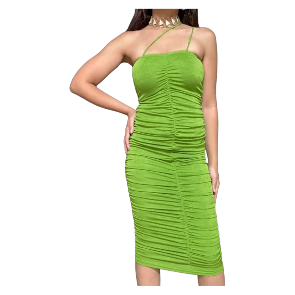 Green Ruched Dress
