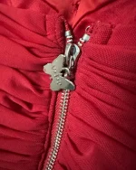 Lipsy Strapless Red Beaded Dress - Image 10