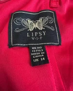 Lipsy Strapless Red Beaded Dress - Image 18